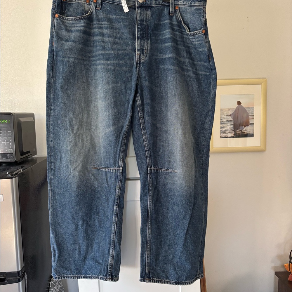 Madewell Barrel Fit Blue Jeans